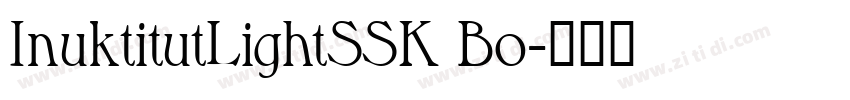 InuktitutLightSSK Bo字体转换